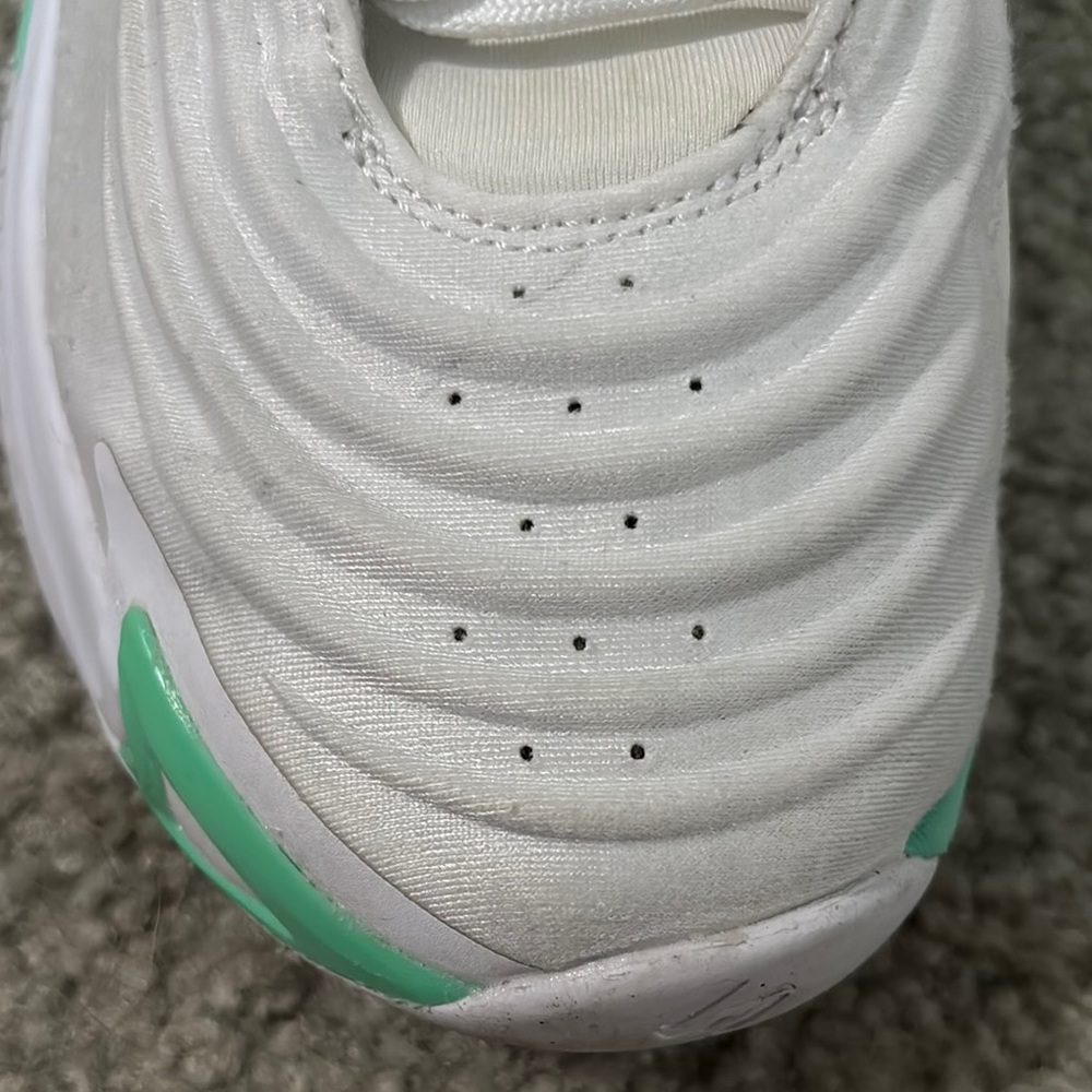 Mens White and Green Athletic Shoes - Picture 7 of 16